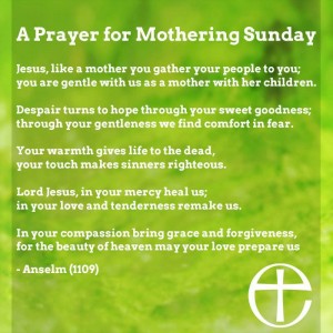 St Anselm, Mothering Sunday prayer